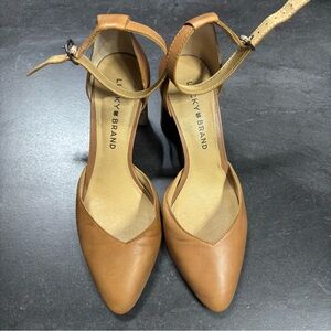 Lucky Brand Leather Block Heels